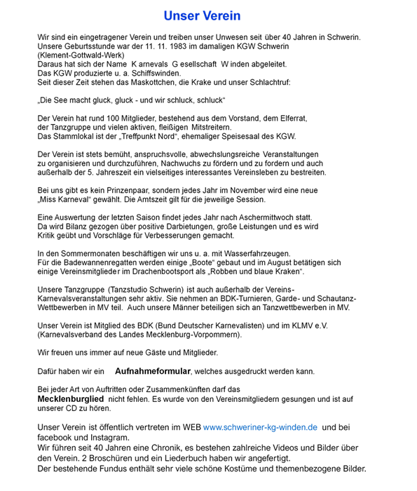 Unser Verein 40 Jahre